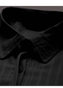 Elegant Black Striped Button-Down Shirt