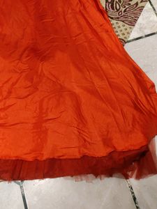 Flairy Red Lehanga With Heavy Cancan N Canvas
