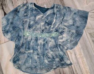 Blue Sheer Top