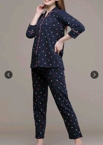 Heart Print night suit