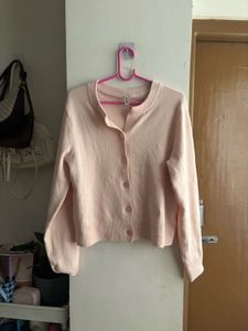 H&amp;M Light Pink Button-Up Cardigan