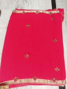 Heavy Moti Work Saree