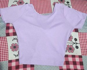 Lavender Basic Backless Tee
