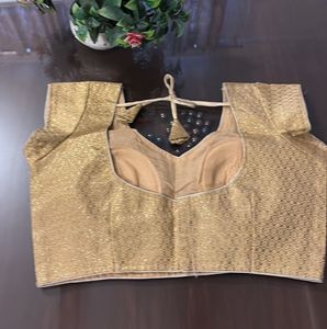 Glamorous Gold Brocade Blouse