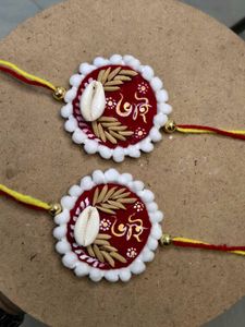 Set of 2 fabric rakhi