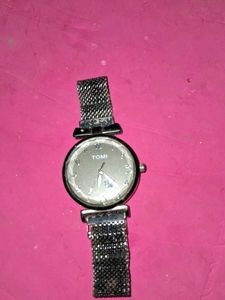 TOMI Silver-Tone Mesh Watch