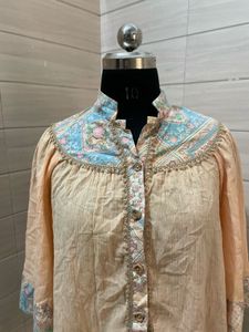Vintage Elegant Embroidered Tunic Top