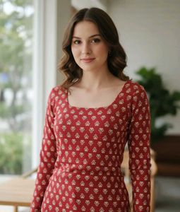 Rose Floral Print Kurta