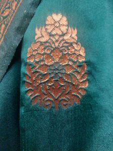 Elegant Teal Banarasi Saree