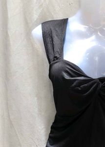 Chic Black Ruched Dress