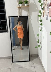 Orange Bodycon Mini Dress