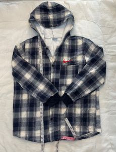 Nike Supreme Men's Plaid Hooded Flannel Jacket