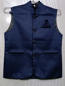 Classic Navy Blue Nehru Jacket