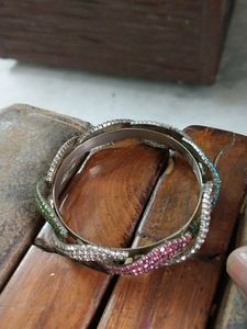 Tri-Color Rhinestone Bracelet