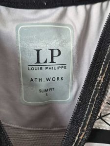 Louis Philippe Men's Short Sleeve Collared Shirt
