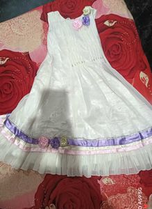 Elegant Cream Ethnic Gown with Floral Embellishmen