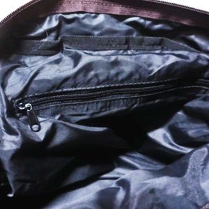 Paisley Print Duffle Bag with Leather Handles