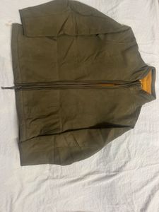 Olive Green Zip-Up Jacket