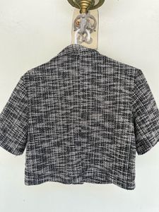 Cropped Tweed Jacket - Short Sleeve