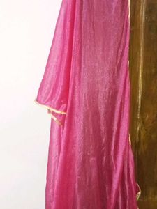 Vibrant Pink Dupatta with Embellished Border