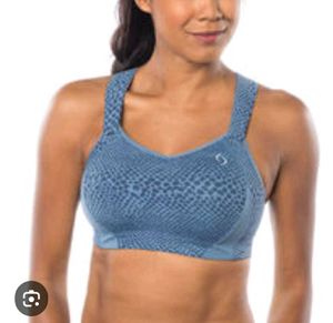 Stylish Blue Snake Print Sports Bra