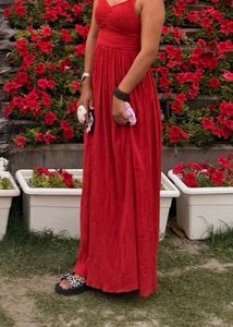 Vibrant Red Maxi Dress