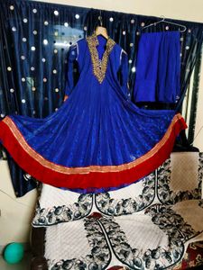 Elegant Blue Anarkali Suit