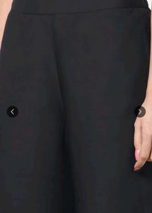 Black Wide Leg Casual Pants