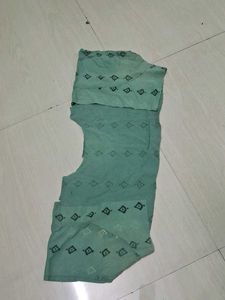 Green Printed Blouse Piece of 1