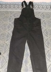 Black Denim Overalls
