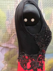 Stunning Red &amp; Black Embellished Gown