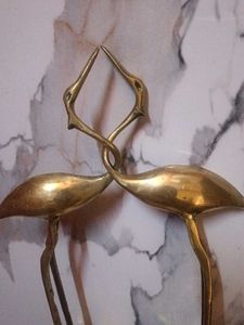 Vintage Brass Bird Sculptures