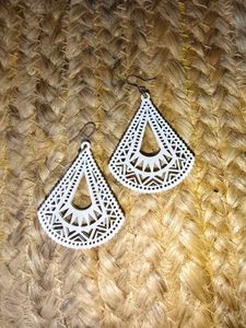 Boho Oxidised Jhumka &amp; Shell Hoop Earrings