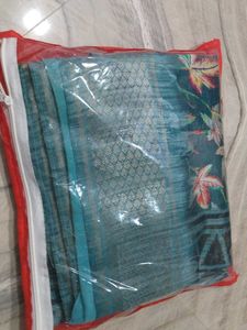 Elegant Teal Saree Set
