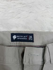 Men's Grey Casual Chinos