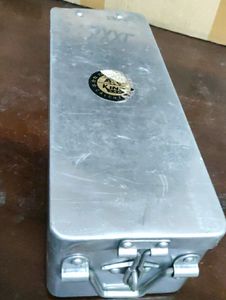 METAL JEWELLERY BOX WITH VELVET LINING INSIDE