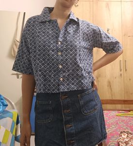 Westside Oversized Cotton Boxy Shirt Size S