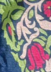 satin Blue Floral Print Saree