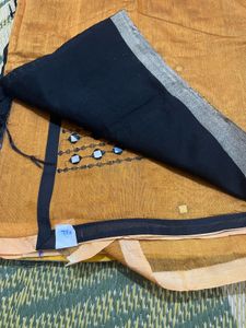 new black with yellow saree
