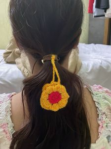 Handmade Crochet key chain, hair rubber accessorie