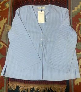 Zara Striped Blouson Top with tag
