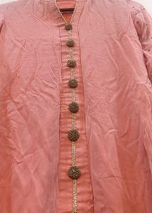 Embroidered Pink Kurta(today sale only)