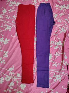2 Pair Ethnic Pants (Red & Purple) xxl