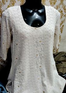 Pure Lakhnawi Chicken Kurta, Inner Attached