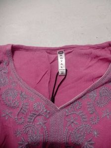 Pink Embroidered Kurta