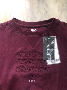 Maroon Crew Neck Graphic Sweatshirt