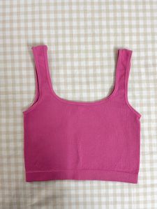 Fyre Rose Pink Ribbed Tank Top Size XS
