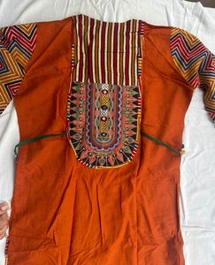NAVRATRI Embroidered Kurti With Side Tie Ups