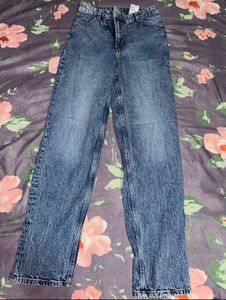 Women Asymmetrical Waist Denim Jeans