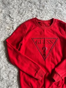 Guess Red Logo Sweatshirt
